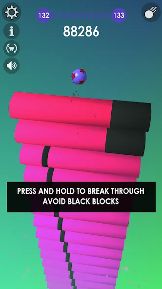 Ball: Blast colorful bricks 3d МОД/Взлом [Бесконечные деньги, Монеты и Мега MOD] Screenshot 1