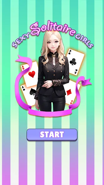 Sexy solitaire girls: ani card (Сэкси солитер девушки) МОД/Взлом [Много монет, Открытые уровни и Мега MOD] Screenshot 1