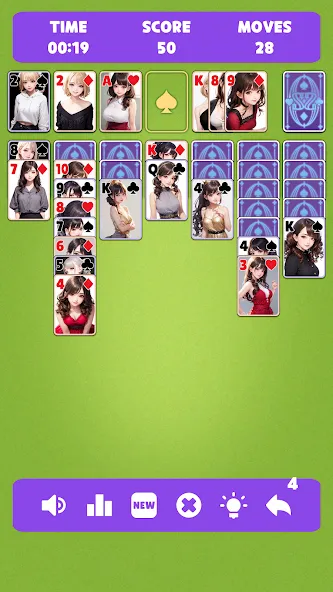 Sexy solitaire girls: ani card (Сэкси солитер девушки) МОД/Взлом [Много монет, Открытые уровни и Мега MOD] Screenshot 5