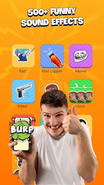 Prank Sounds Haircut, Air Horn МОД/Взлом [Бесконечные деньги, Монеты и Мега MOD] Screenshot 4