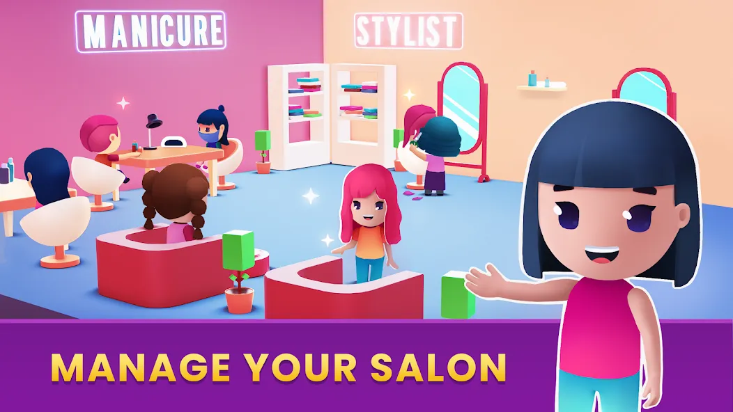 Idle Beauty Salon Tycoon (Айдл Бьюти Салон Тайкун) МОД/Взлом [Много денег, Монет и Все открыто] Screenshot 1