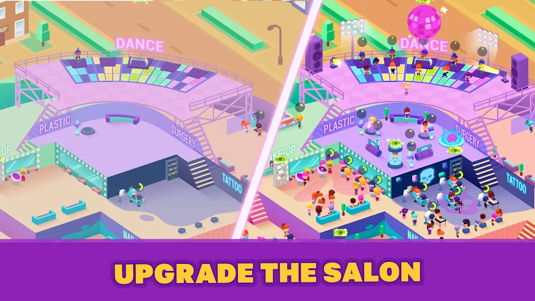 Idle Beauty Salon Tycoon (Айдл Бьюти Салон Тайкун) МОД/Взлом [Много денег, Монет и Все открыто] Screenshot 4