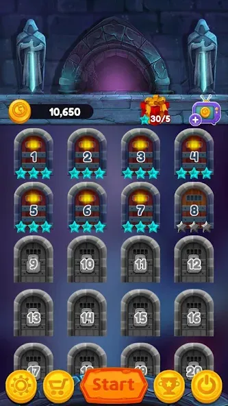 Jewels of Kingdom Knights (Джуэлз оф Кингдом Найтс) МОД/Взлом [Деньги, Монеты и Меню MOD] Screenshot 1