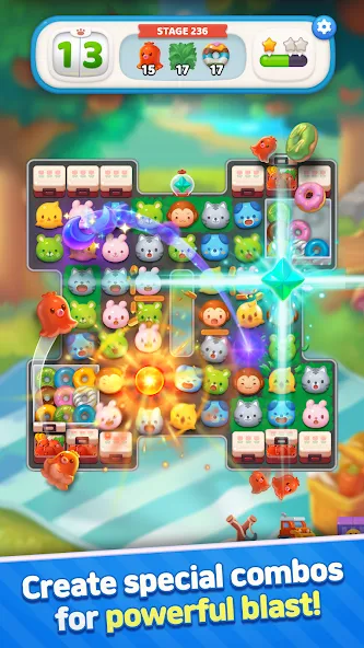 Anipang Match (Анипанг Матч) МОД/Взлом [Бесконечные деньги, Монеты и Мега MOD] Screenshot 2