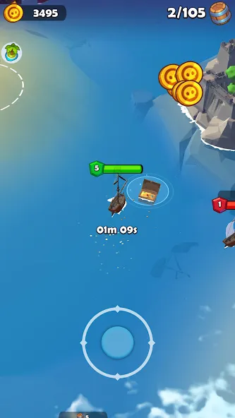 Pirate Raid - Caribbean Battle (Пиратское налетении) МОД/Взлом [Меню, Бесконечные монеты и Открытые уровни] Screenshot 3