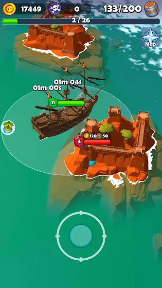 Pirate Raid - Caribbean Battle (Пиратское налетении) МОД/Взлом [Меню, Бесконечные монеты и Открытые уровни] Screenshot 4