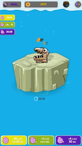 Epic Story of Monsters: Clicke МОД/Взлом [Меню, Бесконечные монеты и Открытые уровни] Screenshot 2