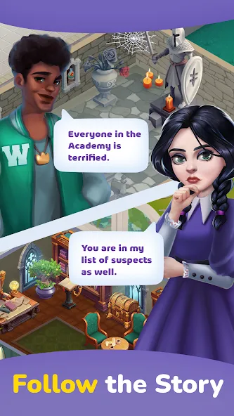 Weekday Merge: Mansion Mystery МОД/Взлом [Все открыто, Дополнительные деньги и Меню MOD] Screenshot 1