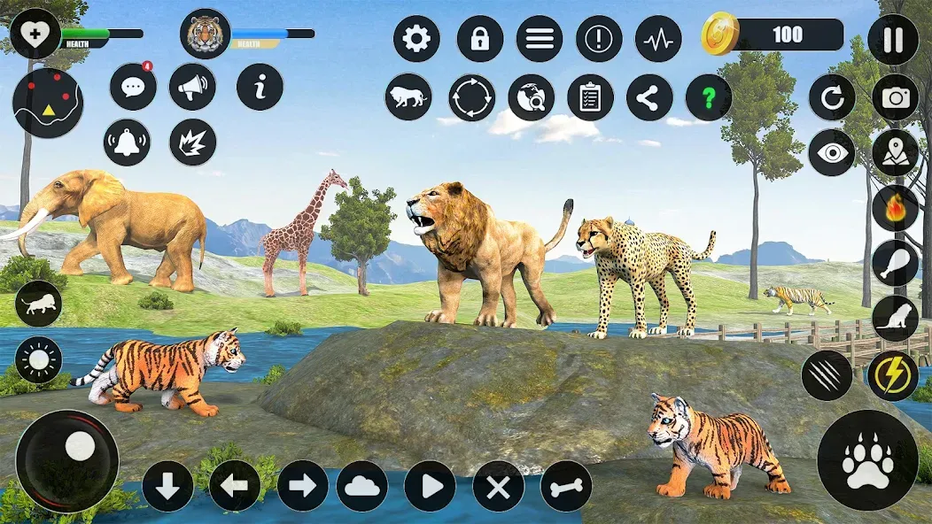 Tiger Simulator Animal Games (Тигровый симулятор  игры с животными) МОД/Взлом [Много денег, Монет и Все открыто] Screenshot 1