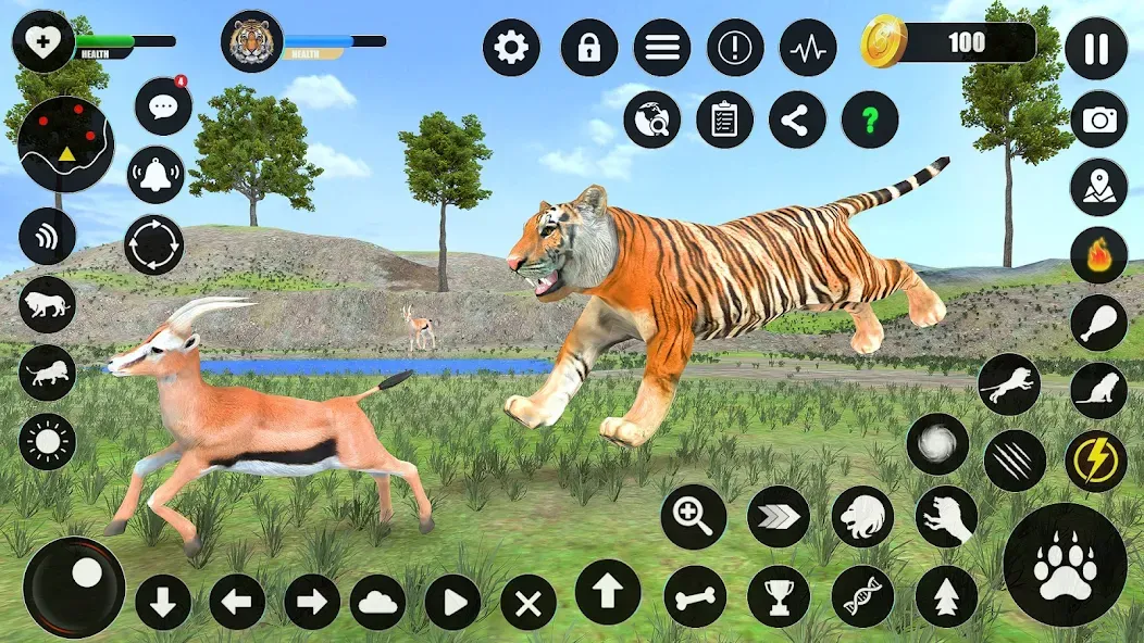 Tiger Simulator Animal Games (Тигровый симулятор  игры с животными) МОД/Взлом [Много денег, Монет и Все открыто] Screenshot 3