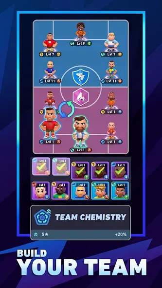 AFK Football: RPG Soccer Games МОД/Взлом [Много денег, Монет и Все открыто] Screenshot 3