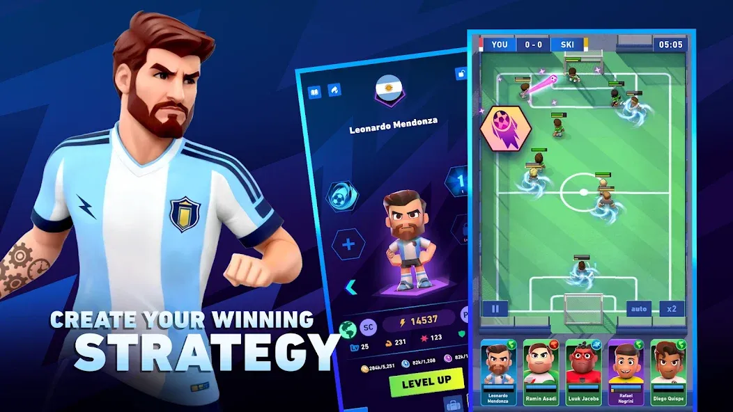 AFK Football: RPG Soccer Games МОД/Взлом [Много денег, Монет и Все открыто] Screenshot 5