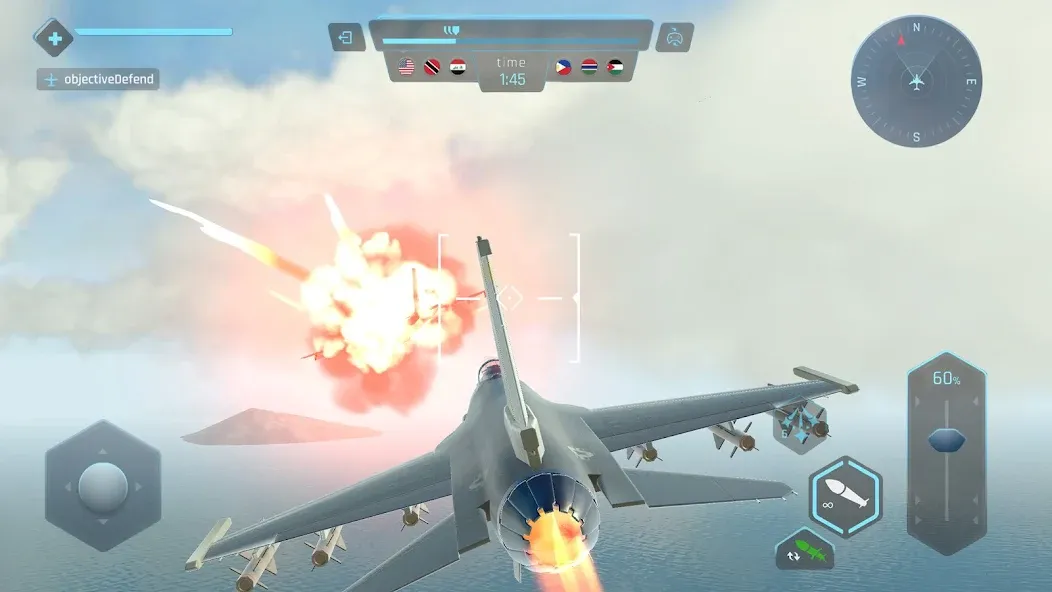Sky Warriors: Airplane Games (Скай Ворриорс) МОД/Взлом [Меню, Бесконечные монеты и Открытые уровни] Screenshot 5