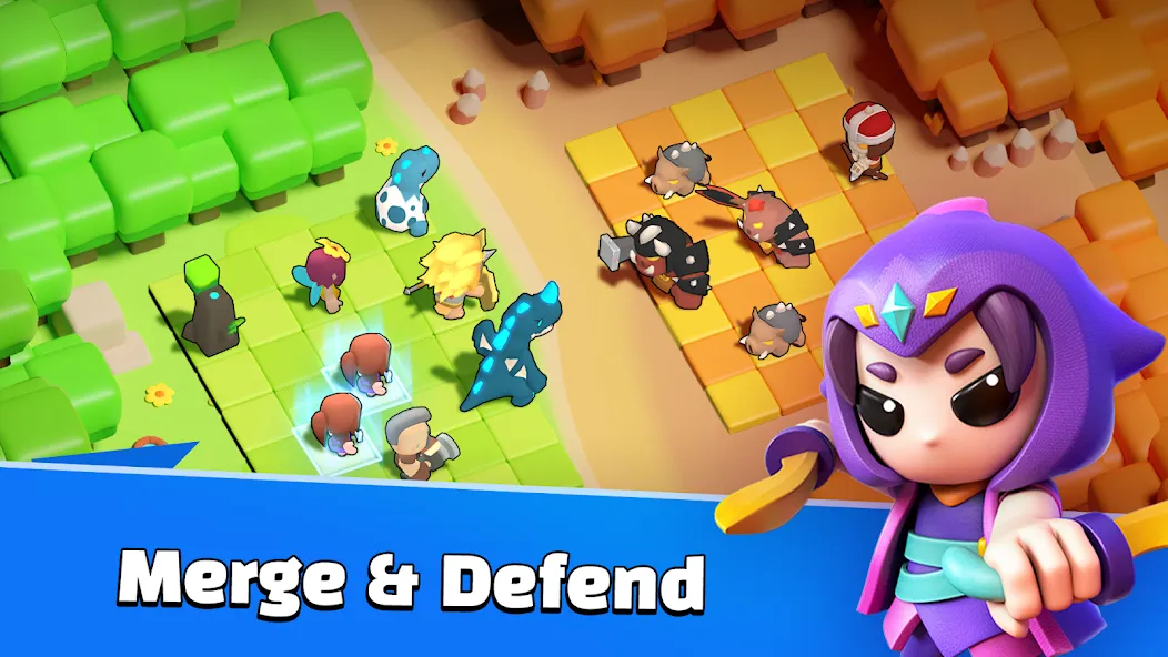 Merge War: Super Legion Master (Мердж Вар) МОД/Взлом [Меню, Бесконечные монеты и Открытые уровни] Screenshot 2