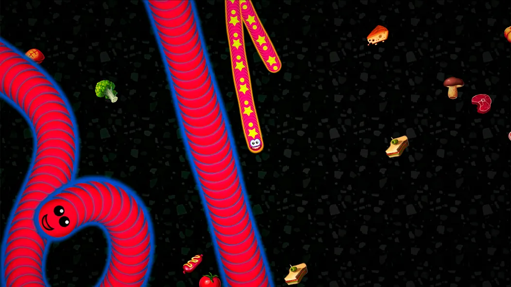Worms Zone .io - Hungry Snake МОД/Взлом [Все открыто, Дополнительные деньги и Меню MOD] Screenshot 3