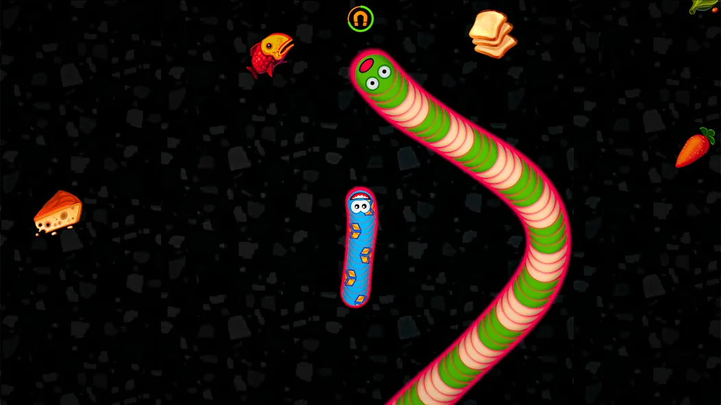 Worms Zone .io - Hungry Snake МОД/Взлом [Все открыто, Дополнительные деньги и Меню MOD] Screenshot 5