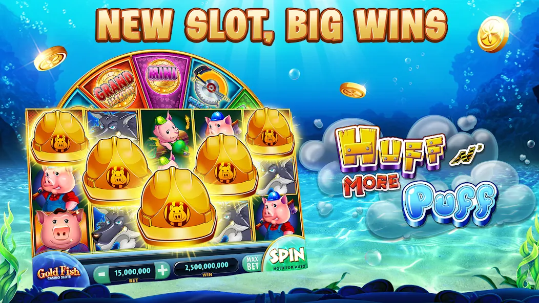 Gold Fish Casino Slot Games (Голдфиш) МОД/Взлом [Все открыто, Дополнительные деньги и Меню MOD] Screenshot 1