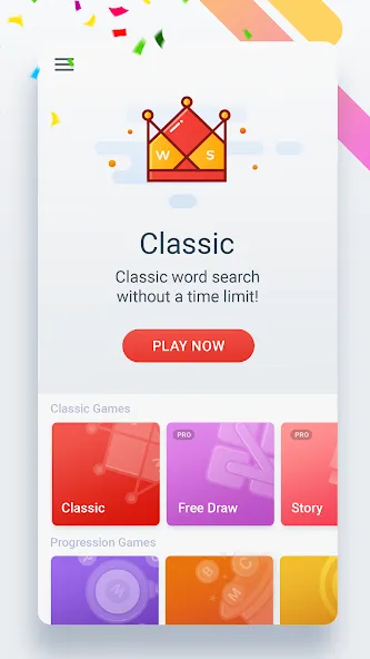 Word Search Colorful МОД/Взлом [Меню, Бесконечные монеты и Открытые уровни] Screenshot 2
