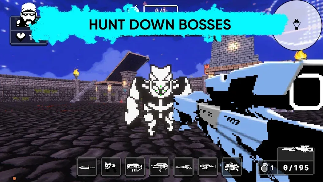 Doomsday pixel shooter 3d (Дум пиксельный шутер 3D) МОД/Взлом [Все открыто, Дополнительные деньги и Меню MOD] Screenshot 2
