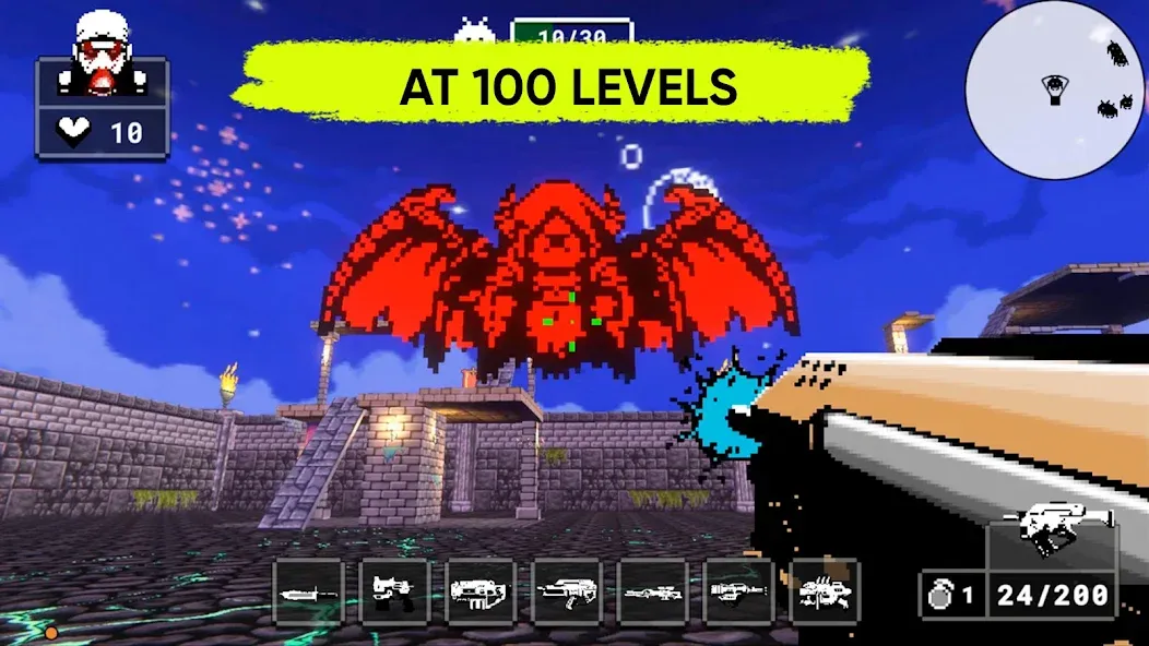 Doomsday pixel shooter 3d (Дум пиксельный шутер 3D) МОД/Взлом [Все открыто, Дополнительные деньги и Меню MOD] Screenshot 3