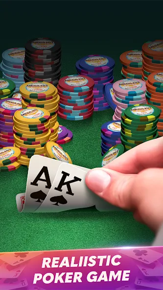 Mega Hit Poker: Texas Holdem (Мега Хит Покер) МОД/Взлом [Много монет, Открытые уровни и Мега MOD] Screenshot 1