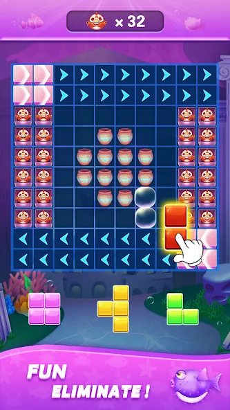 Block Ocean 1010 Puzzle Games (Блок Океан 1010 Головоломки) МОД/Взлом [Все открыто, Дополнительные деньги и Меню MOD] Screenshot 3