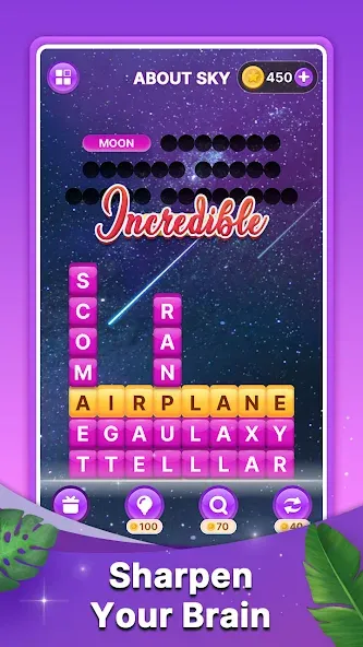 Word Search Block Puzzle Game МОД/Взлом [Деньги, Монеты и Меню MOD] Screenshot 3
