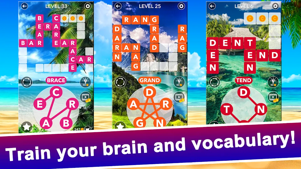 Word Crossword Search МОД/Взлом [Деньги, Монеты и Меню MOD] Screenshot 5