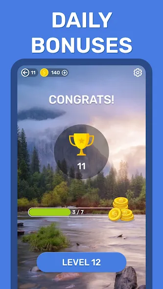 Word Search Puzzle Game МОД/Взлом [Много монет, Открытые уровни и Мега MOD] Screenshot 5