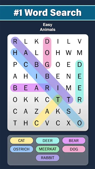 Word Search: Word Find (Ворд Срч) МОД/Взлом [Много денег, Монет и Все открыто] Screenshot 1