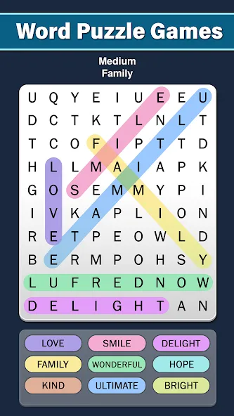 Word Search: Word Find (Ворд Срч) МОД/Взлом [Много денег, Монет и Все открыто] Screenshot 2
