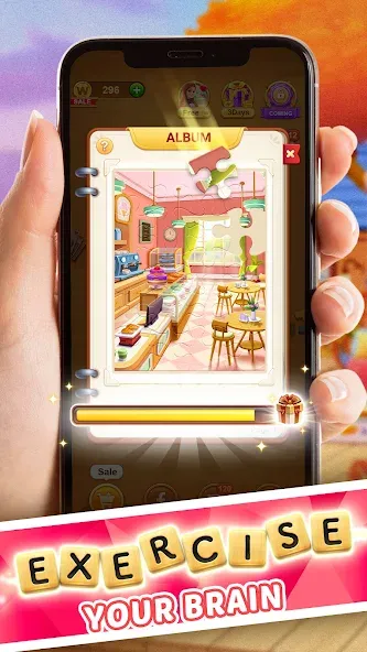 Word Connect (Ворд Коннект) МОД/Взлом [Меню, Бесконечные монеты и Открытые уровни] Screenshot 3