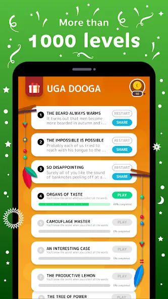 Word Catcher: Word Search МОД/Взлом [Все открыто, Дополнительные деньги и Меню MOD] Screenshot 3