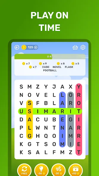 Word Search Puzzle Game МОД/Взлом [Меню, Бесконечные монеты и Открытые уровни] Screenshot 3