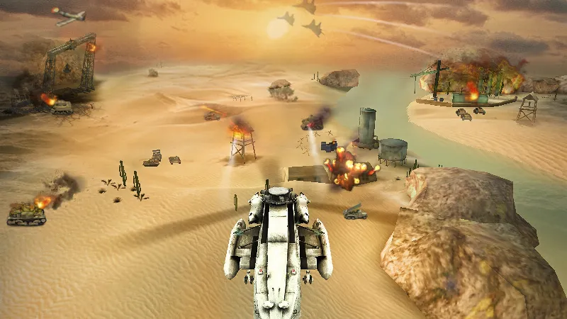 Gunship Strike 3D МОД/Взлом [Много монет, Открытые уровни и Мега MOD] Screenshot 1
