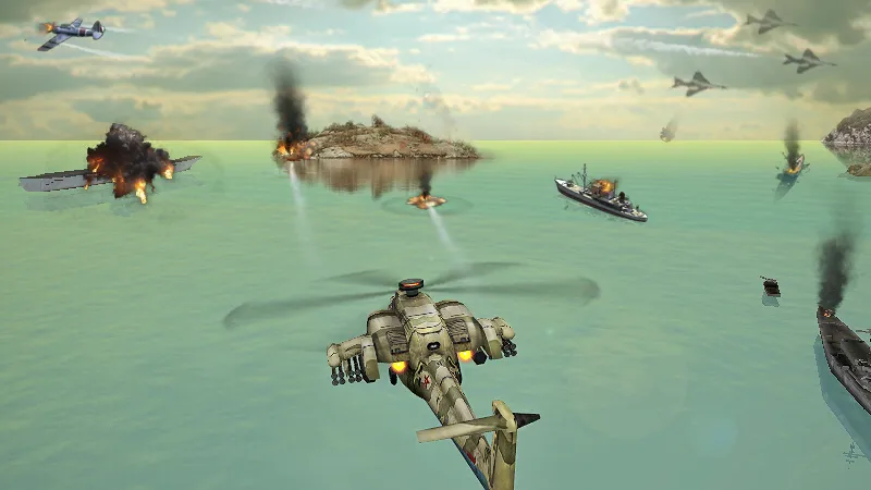 Gunship Strike 3D МОД/Взлом [Много монет, Открытые уровни и Мега MOD] Screenshot 2