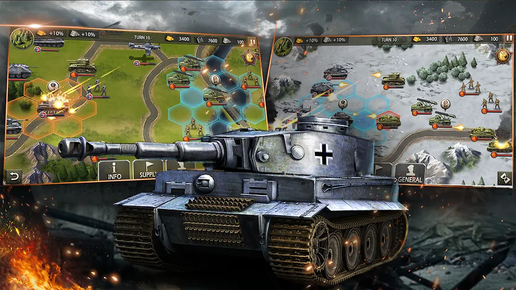 World War 2:WW2 Strategy Games (Вторая мировая война) МОД/Взлом [Много монет, Открытые уровни и Мега MOD] Screenshot 3