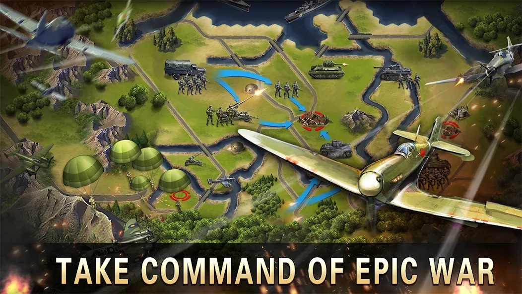 World War 2:WW2 Strategy Games (Вторая мировая война) МОД/Взлом [Много монет, Открытые уровни и Мега MOD] Screenshot 5