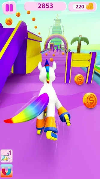 Unicorn Kingdom: Running Games (Юникорн Кингдом) МОД/Взлом [Все открыто, Дополнительные деньги и Меню MOD] Screenshot 1