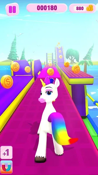 Unicorn Kingdom: Running Games (Юникорн Кингдом) МОД/Взлом [Все открыто, Дополнительные деньги и Меню MOD] Screenshot 3