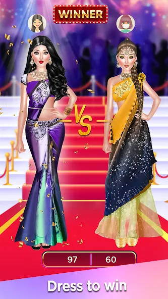 Dress Up Game-Make Up games МОД/Взлом [Меню, Бесконечные монеты и Открытые уровни] Screenshot 1