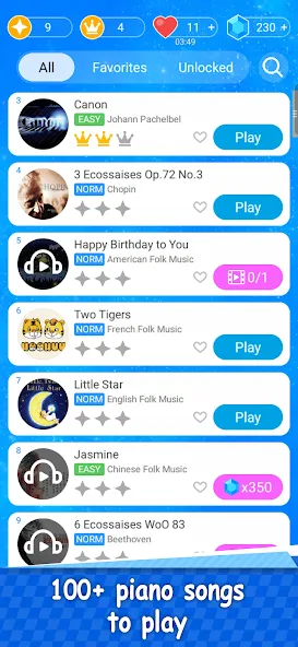 Magic Piano Music Tiles 2 (Магическое пианино Музыкальные плитки 2) МОД/Взлом [Бесконечные деньги, Монеты и Мега MOD] Screenshot 3