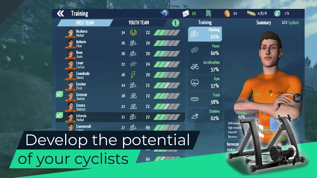 Live Cycling Manager 2023 (Лайв Сайклинг Менеджер 2023) МОД/Взлом [Много монет, Открытые уровни и Мега MOD] Screenshot 4