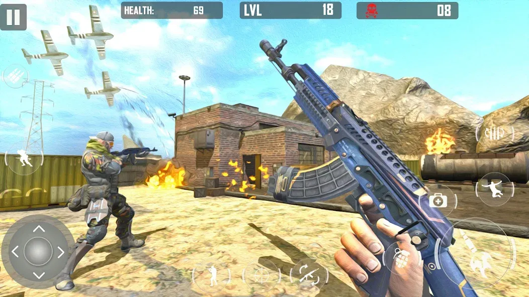 fps cover firing Offline Game (ФПС кавер стрельба Оффлайн игра) МОД/Взлом [Все открыто, Дополнительные деньги и Меню MOD] Screenshot 5