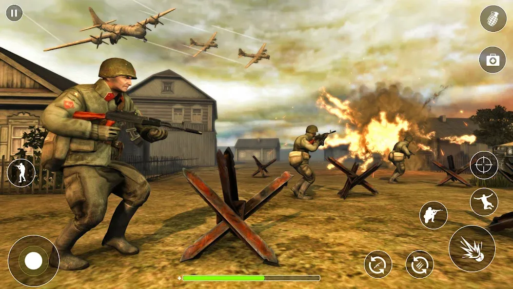 WW2 Survival Shooter :Gun fire (Вторая Мировая Война  ) МОД/Взлом [Деньги, Монеты и Меню MOD] Screenshot 1