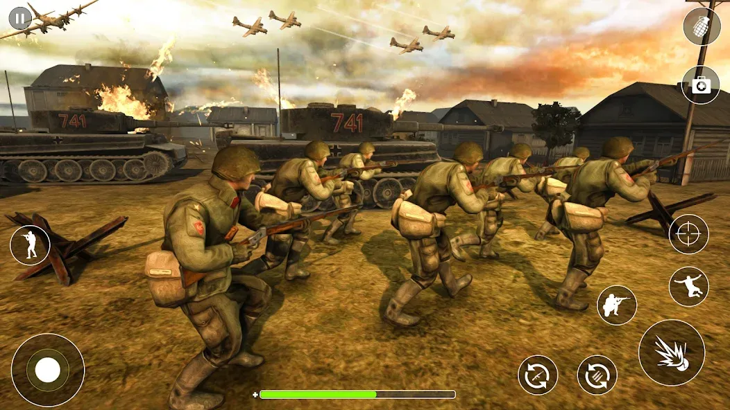 WW2 Survival Shooter :Gun fire (Вторая Мировая Война  ) МОД/Взлом [Деньги, Монеты и Меню MOD] Screenshot 2