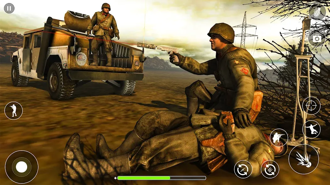 WW2 Survival Shooter :Gun fire (Вторая Мировая Война  ) МОД/Взлом [Деньги, Монеты и Меню MOD] Screenshot 3