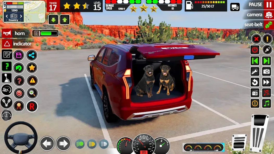 School Car Game 3d Car Driving МОД/Взлом [Все открыто, Дополнительные деньги и Меню MOD] Screenshot 2