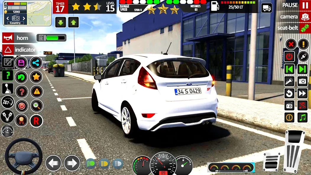 School Car Game 3d Car Driving МОД/Взлом [Все открыто, Дополнительные деньги и Меню MOD] Screenshot 3
