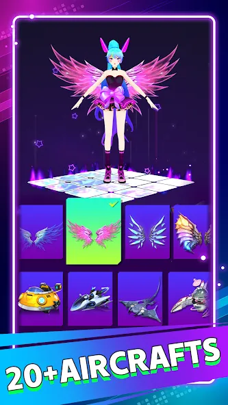 Beat Dancing EDM:music game (Бит Дэнсинг ЭДМ) МОД/Взлом [Меню, Бесконечные монеты и Открытые уровни] Screenshot 5